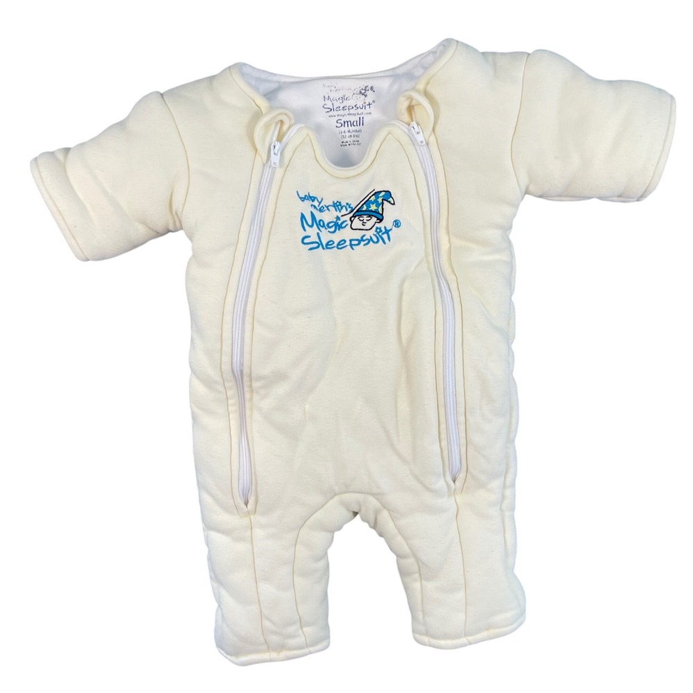 Baby Merlin's Magic Sleepsuit Cream Cotton Transition Swaddle Small 3-6 Months